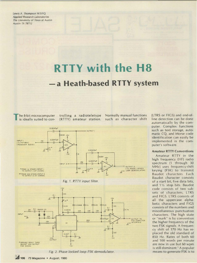 RTTY With The H-8!8!80 | PDF