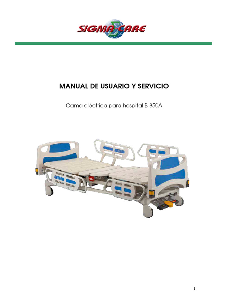 Manual Usuario Sigmacare B-850A | PDF | Sistema de freno antibloqueo