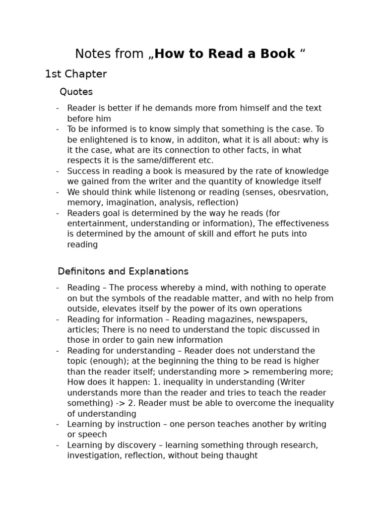 How To Read A Book | PDF