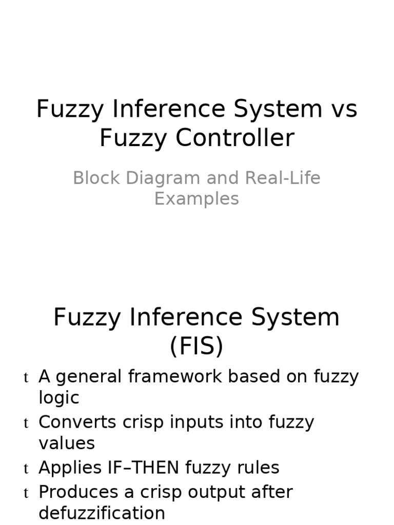 Fuzzy Inference System Vs Fuzzy Controller | PDF