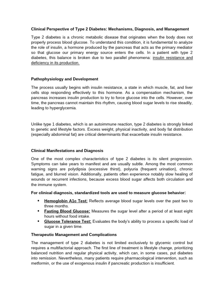 Clinical Perspective of Type 2 Diabetes | PDF | Diabetes | Insulin ...