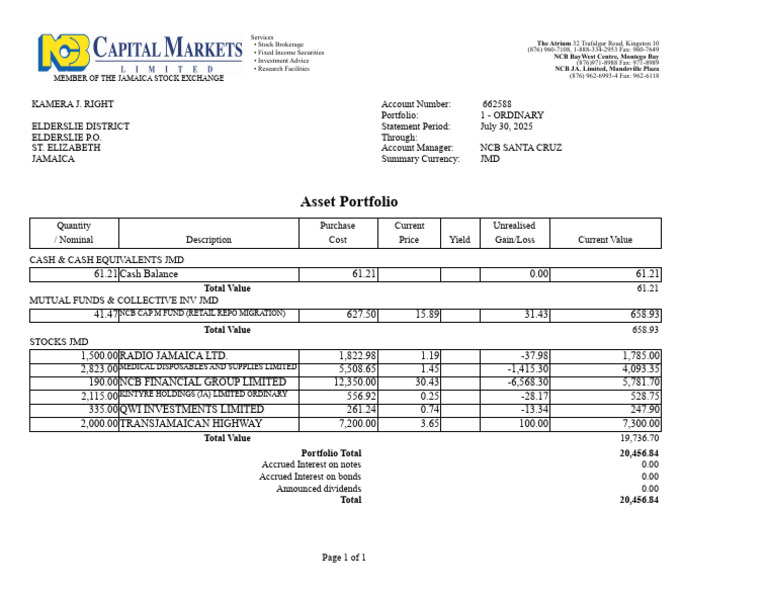 Account Statement | PDF | Investing | Stocks