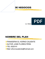 Ejemplo de Un Plan de Negocios