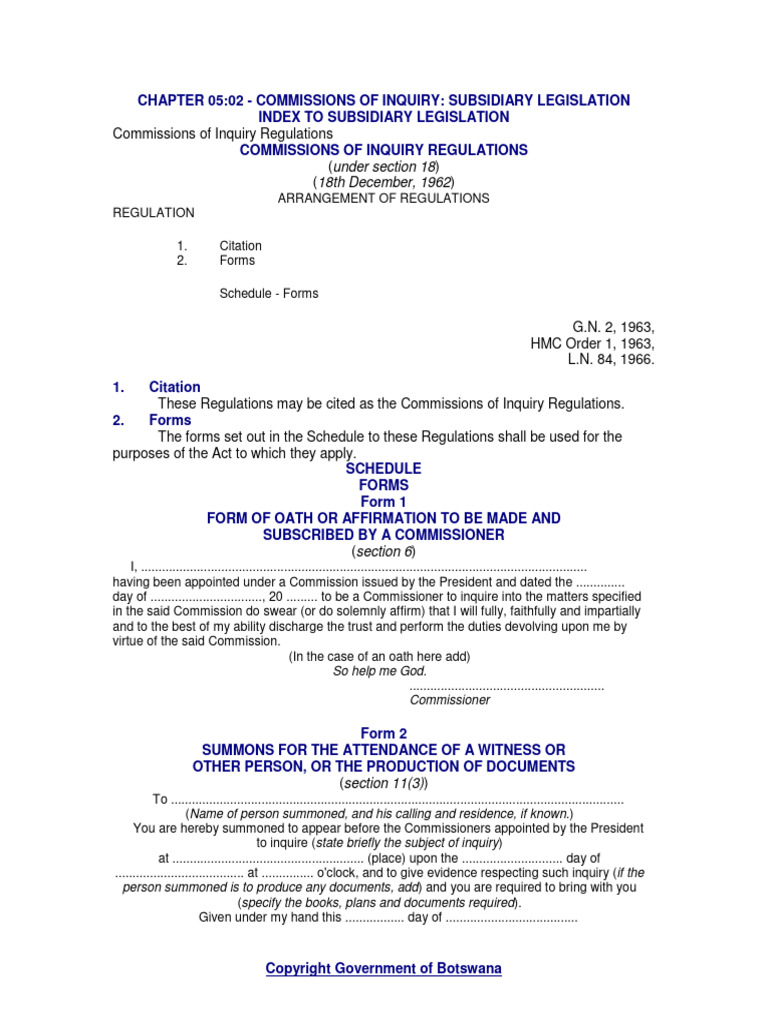 Commissions of Inquiry-Sub | PDF | Practice Of Law | Justice