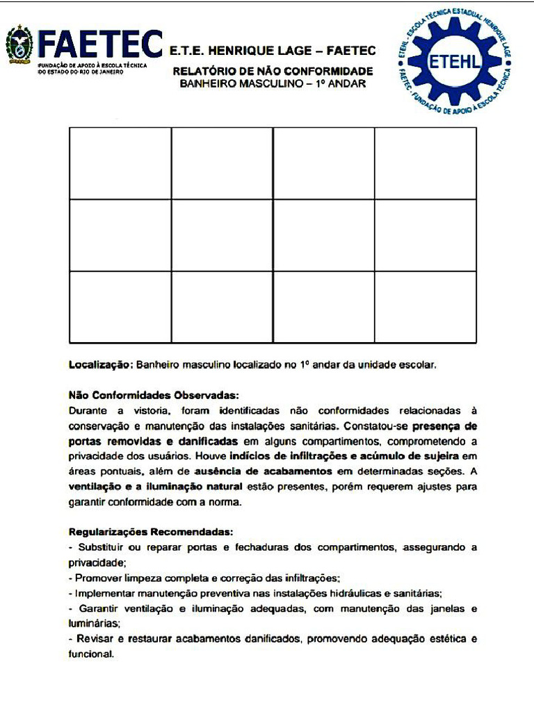 Relatório 1° Andar | PDF