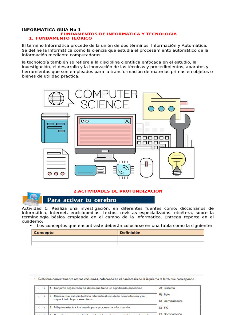Informatica Sexto | PDF | Informática | Archivo de computadora