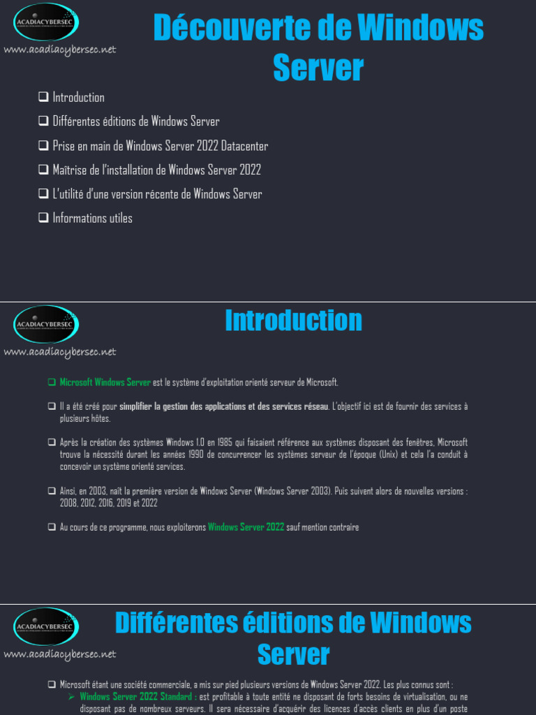 Découverte de Windows Server | PDF | Microsoft Windows | Machine virtuelle