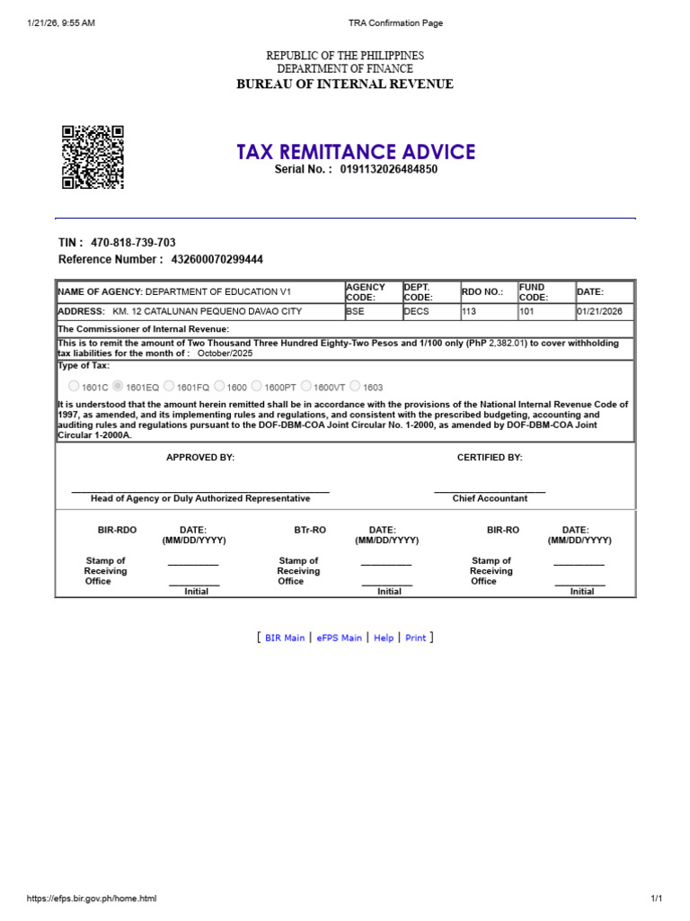 eFPS Home - Efiling and Payment System | PDF | Government | Taxes
