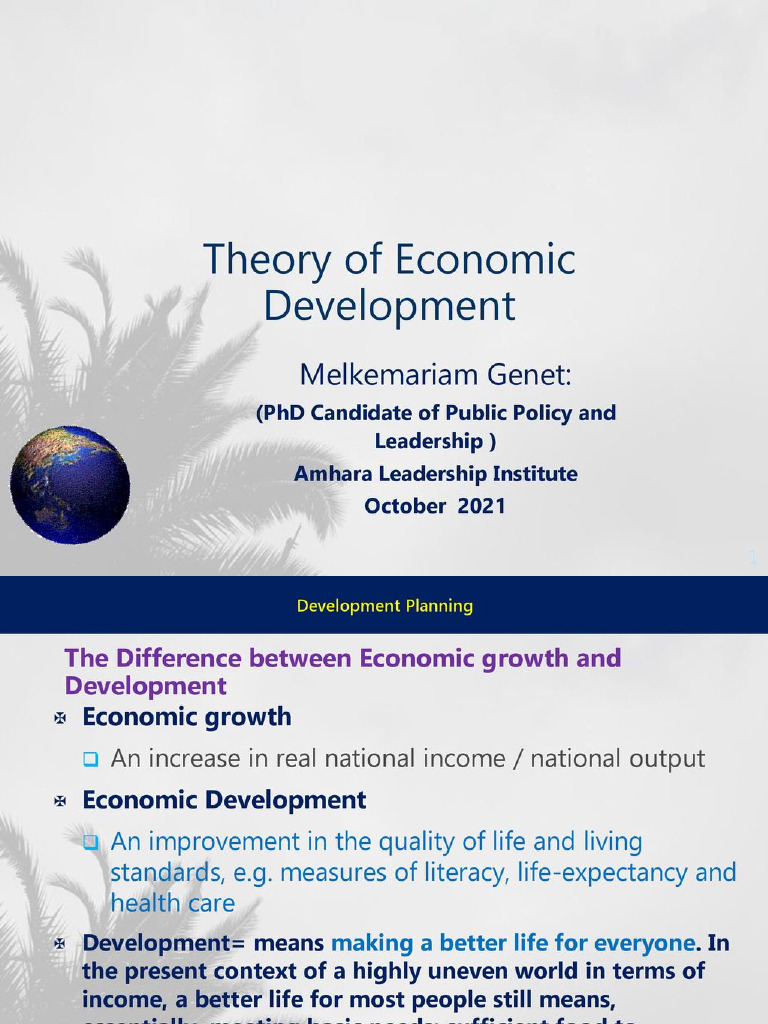 Theory of Economic Development | PDF