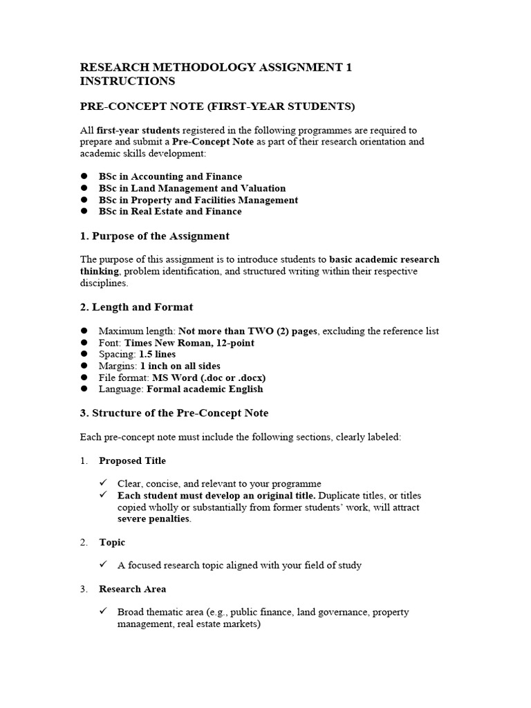 Assignment 1 Instructions | PDF