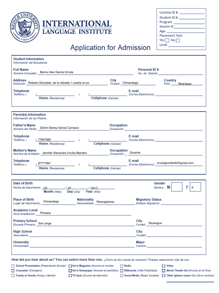 IL Application Form | PDF