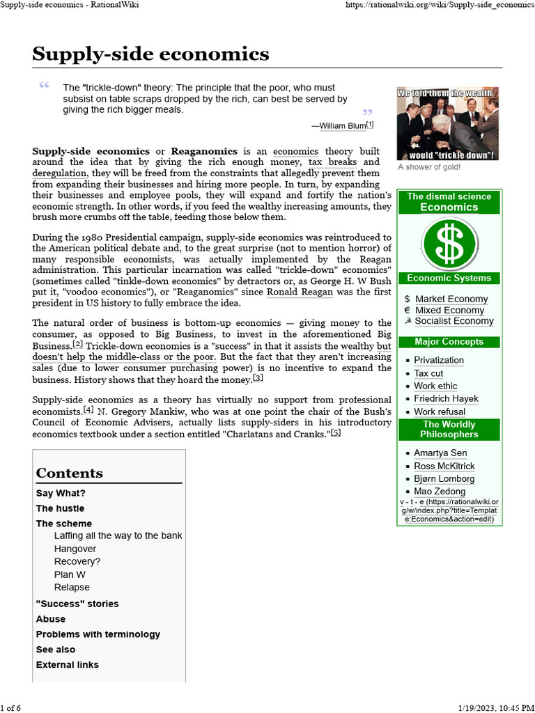 Supply-Side Economics - RationalWiki | PDF | Supply Side Economics ...