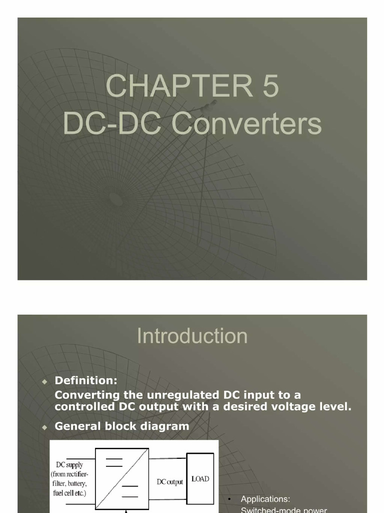 Chapter 5 DC DC Converters | PDF