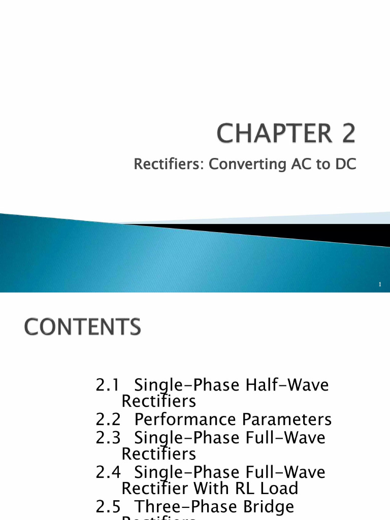 Chapter 2 AC DC Rectifiers (New) | PDF
