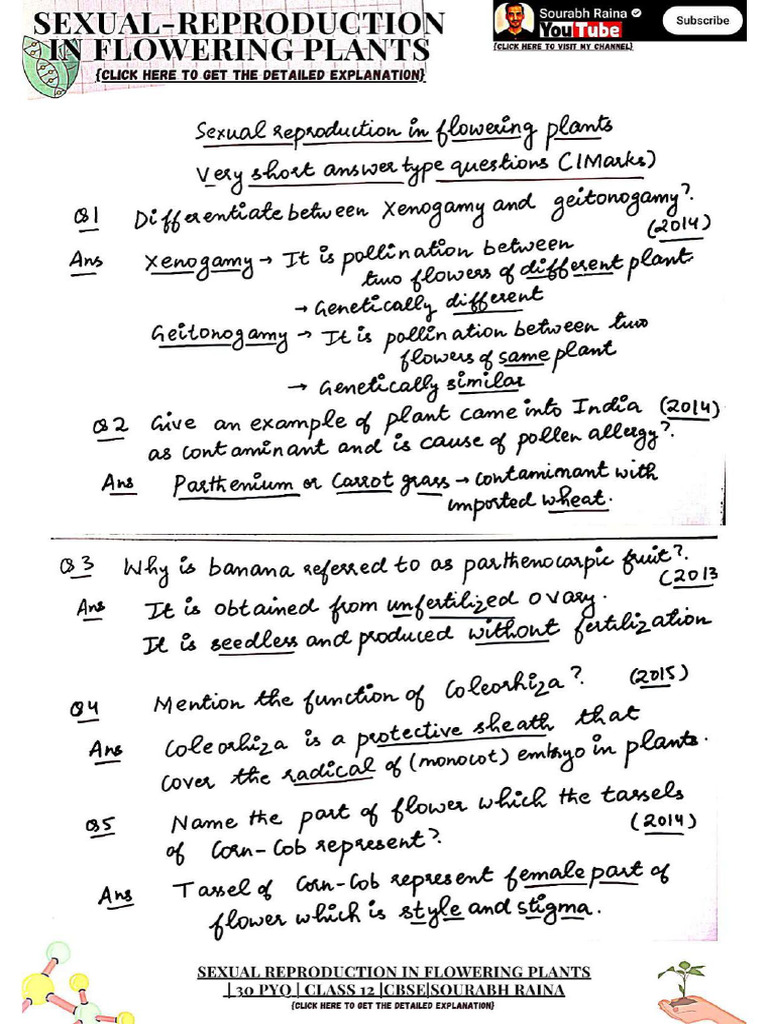 300+ PYQ Biology Board 2026 | PDF