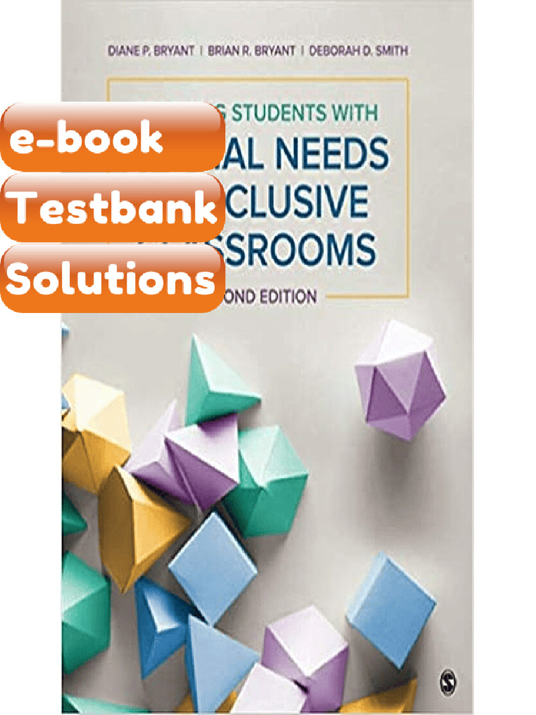 Testbank Teaching Students With Special Needs in Inclusive Classrooms ...