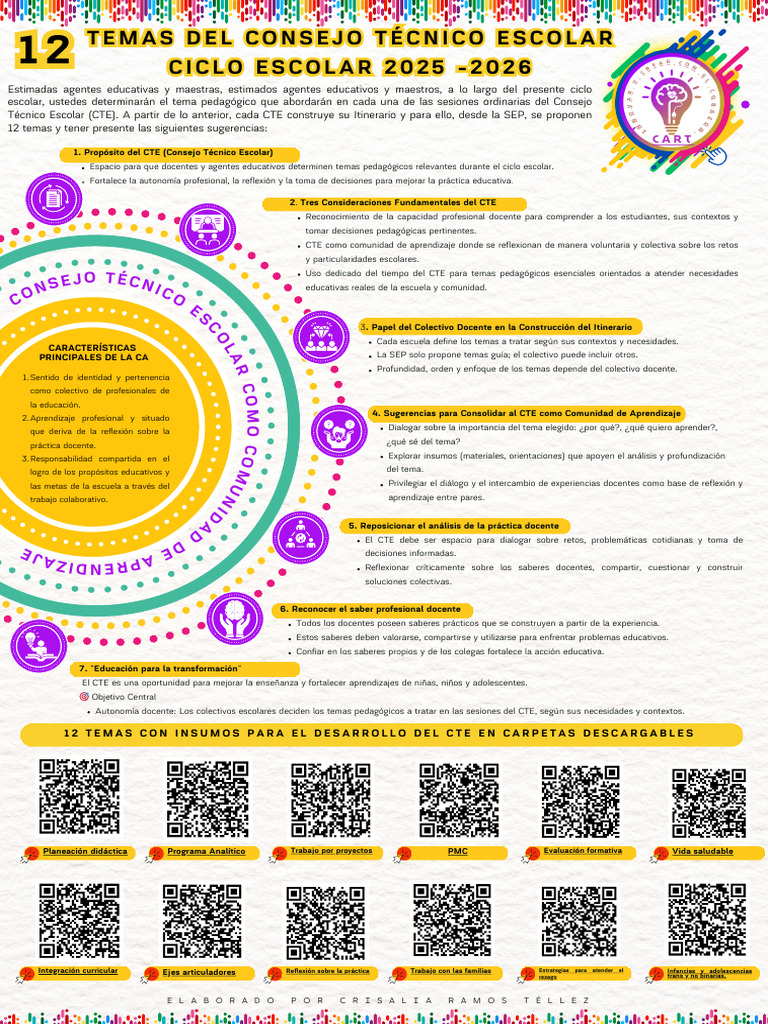 12 Temas Con Insumos Cte 25-26 Grupo Cart | PDF | Maestros | Enseñando