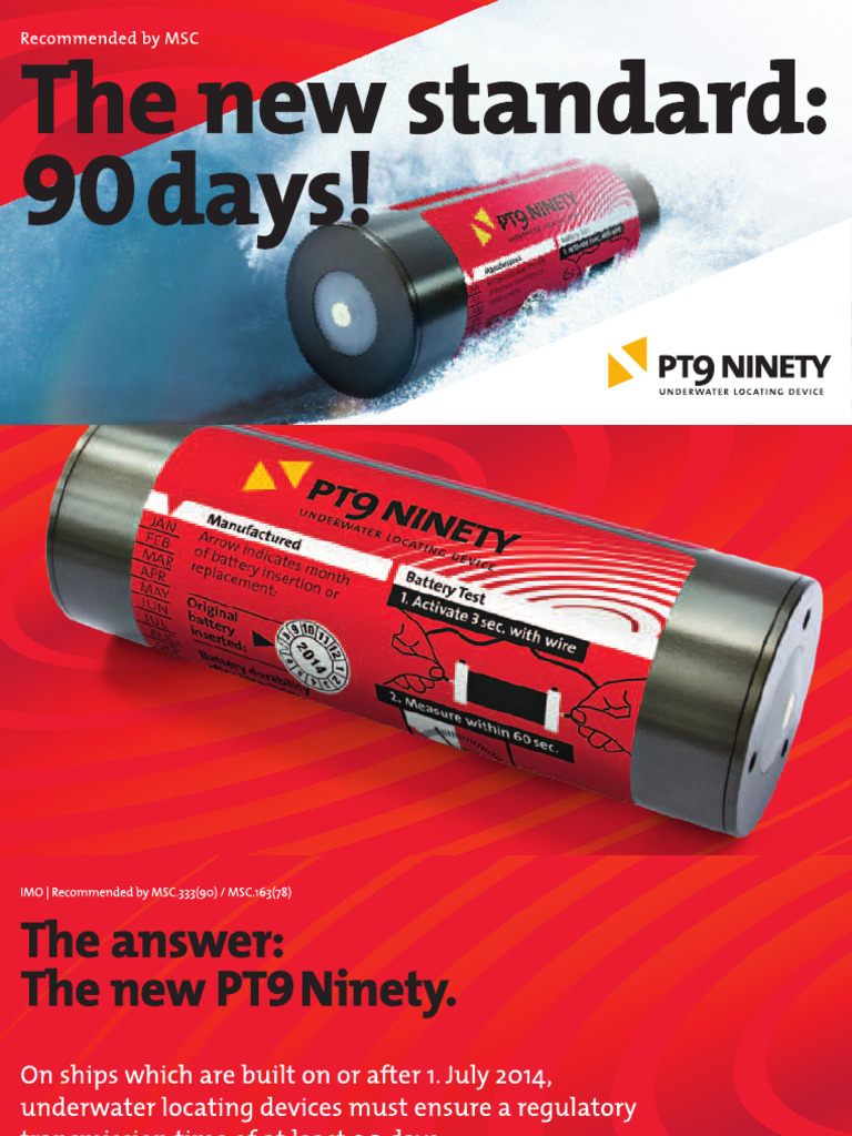 Novega Pt9 Ninety Under Water Beacon For VDR | PDF