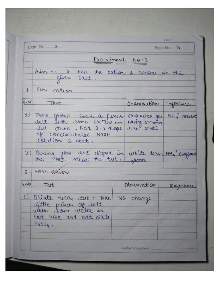 Chemistry Practical Experiment 3 and 4 | PDF