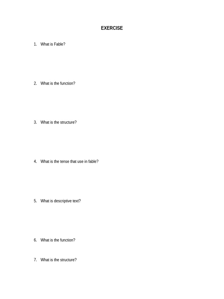Exercise | PDF