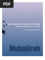 Women Need NO Mahram For Hijrah