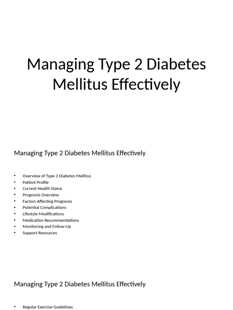 Managing Type 2 Diabetes Mellitus Effectively | PDF | Diabetes ...
