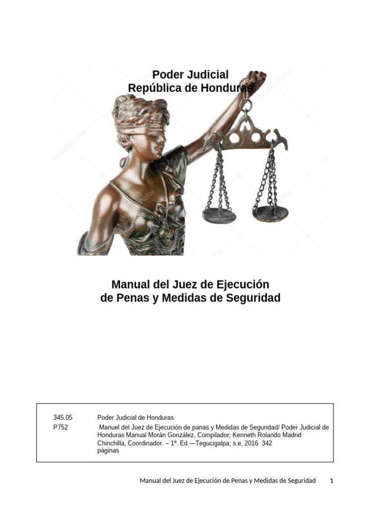 Manual Del Juez de Ejecución de Penas Bueno | PDF | Castigos | Derecho ...