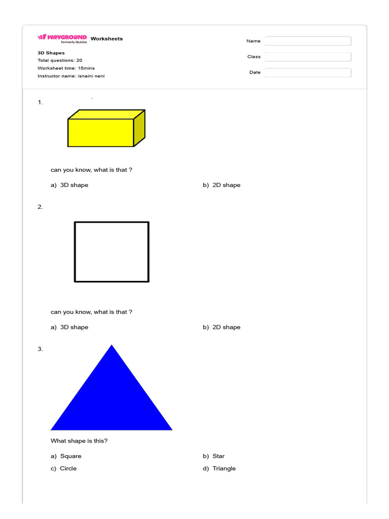 3D Shapes _ Wayground | PDF | Shape | Sphere