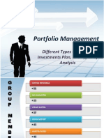 Portfolio Management: Different Types of Secured Investments Plan, and Types of Analysis