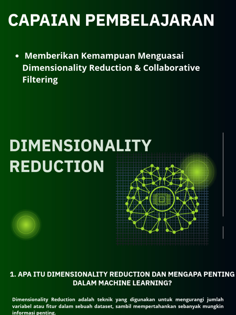 Dimensionality Reduction | PDF