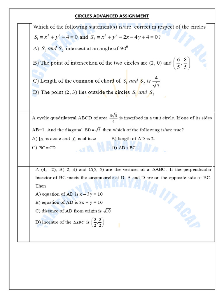 Circles Advanced | PDF
