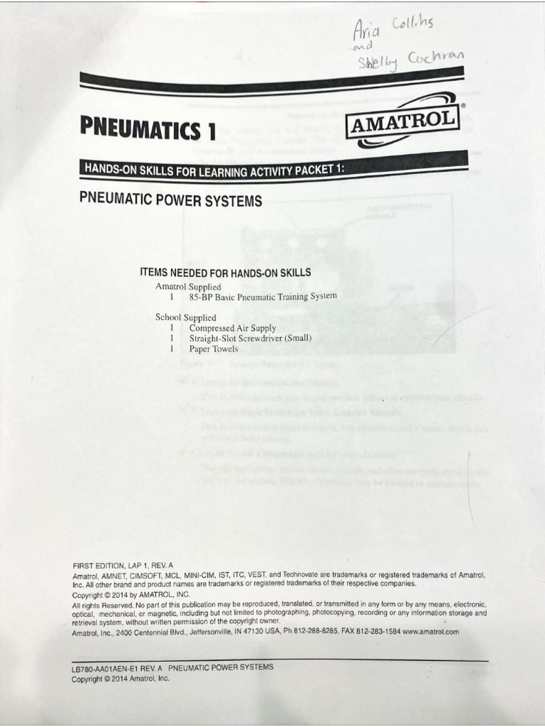 pneumatic lab 1 2 | PDF