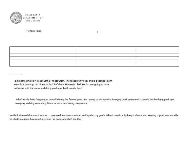 Kami Export - FitnessGram_Report (1) | PDF | Physical Fitness | Sports ...
