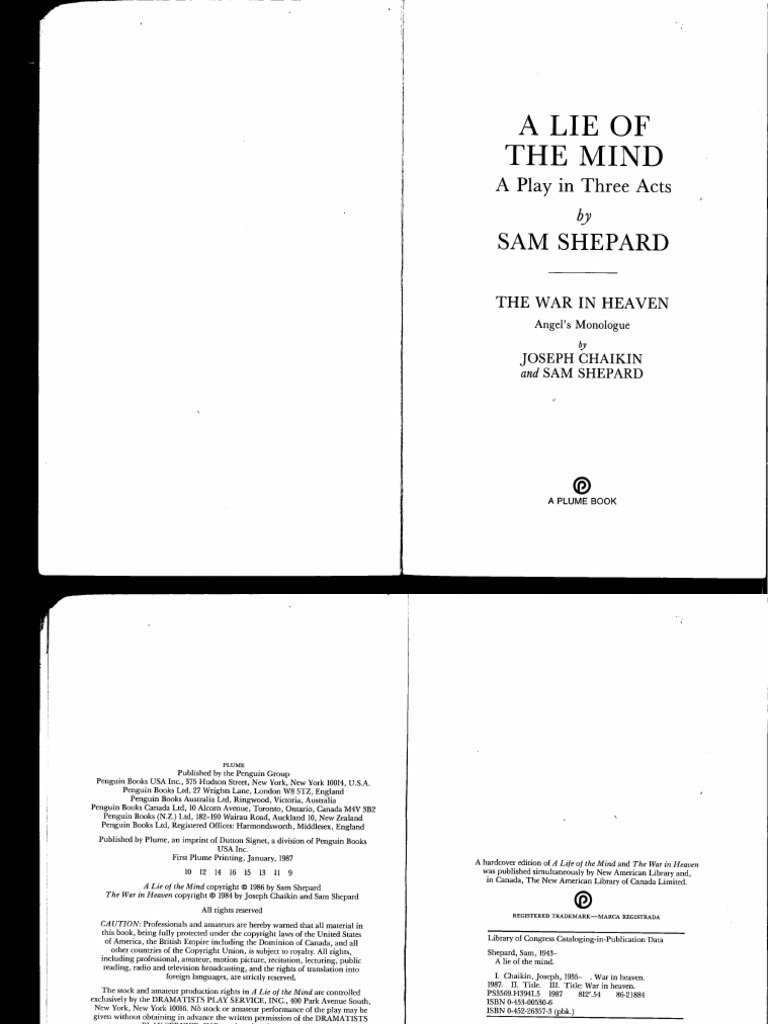 A Lie of The Mind - Sam Shepard | PDF