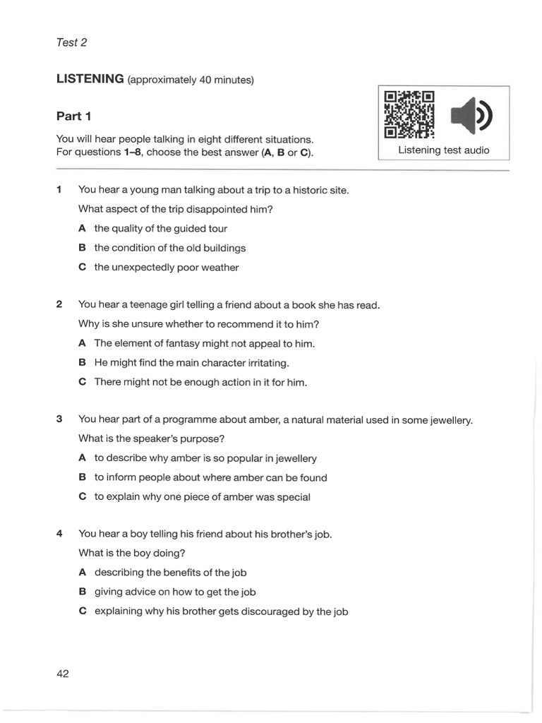 Listening Test 2 | PDF