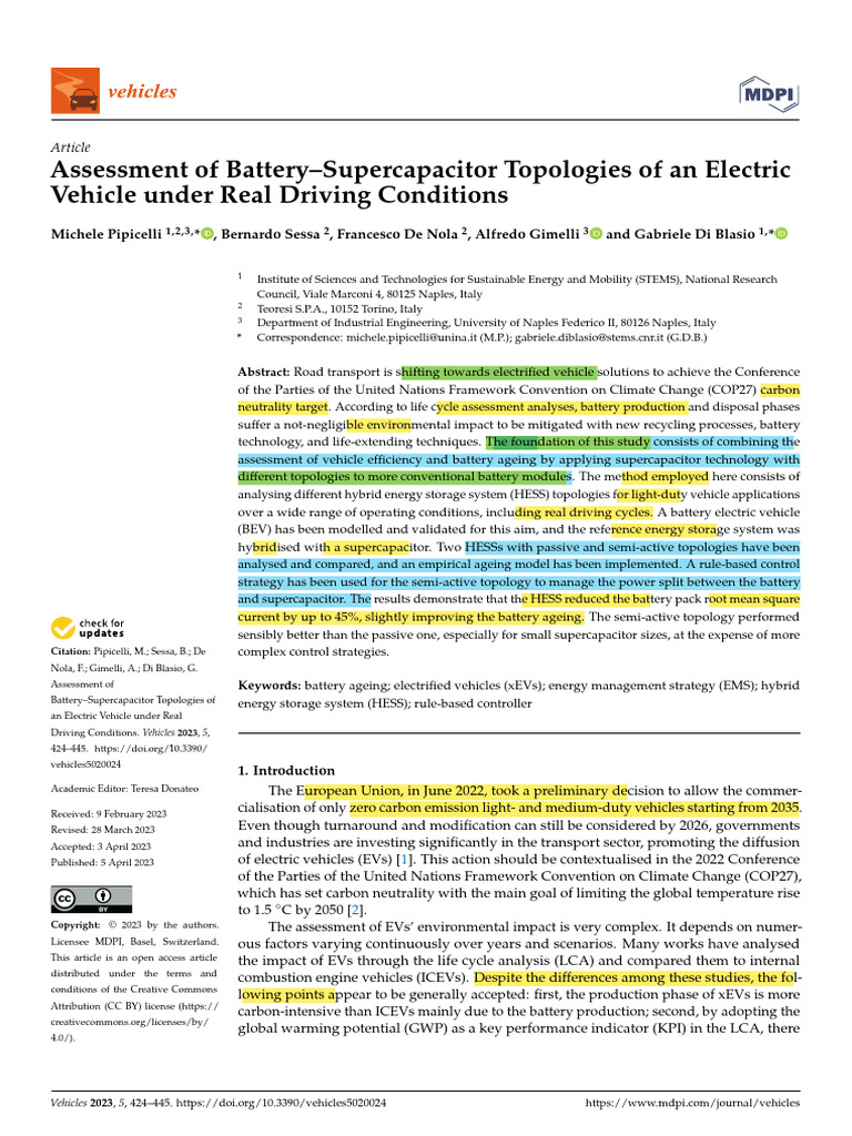 Vehicles 05 00024 v2 | PDF | Electric Vehicle | Life Cycle Assessment