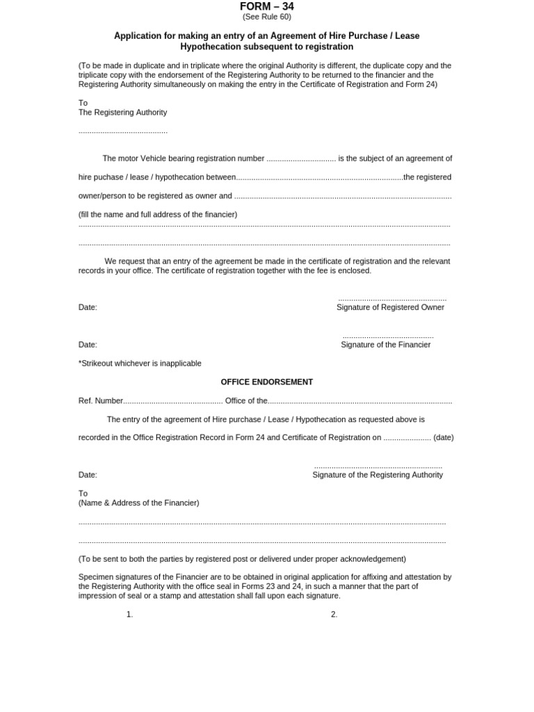 Form 34 | PDF | Civil Law (Common Law)