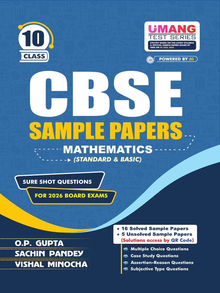 Cbse X Maths Sample Papers (Uts by O.P. Gupta) | PDF | Circle | Blood Type