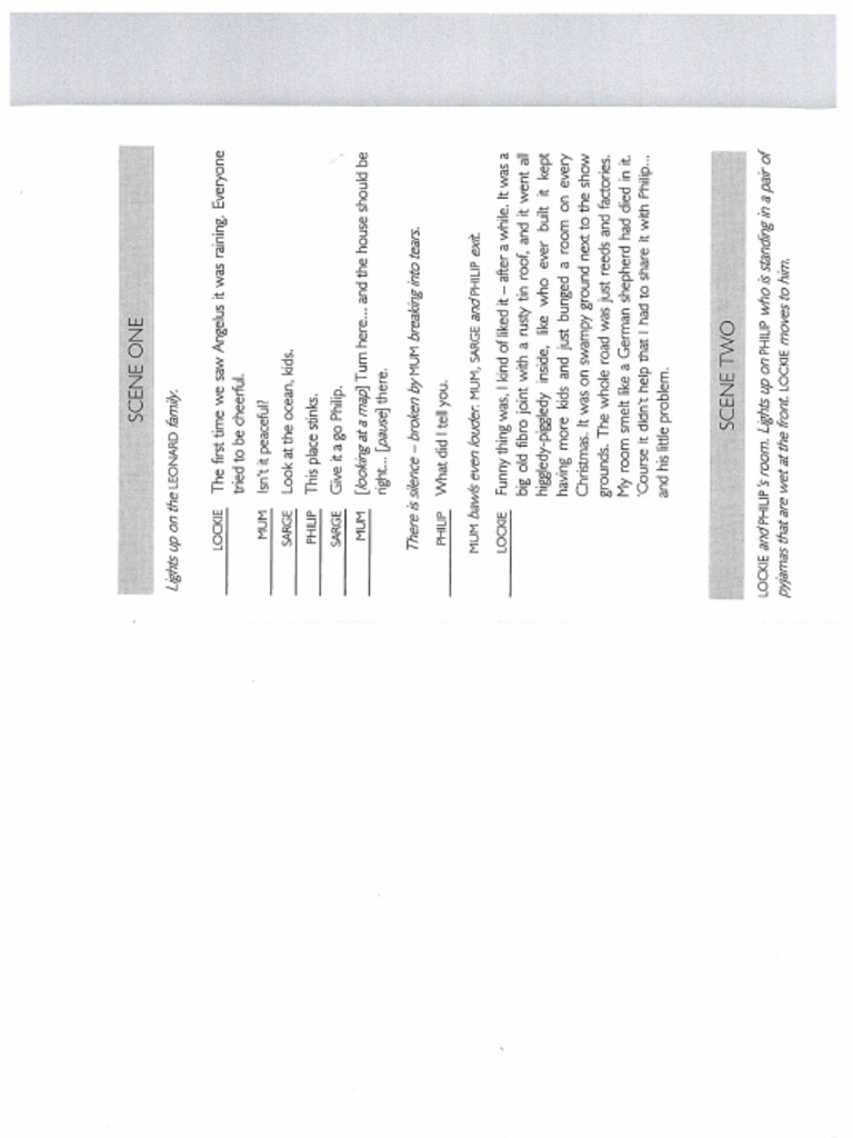 Lockie Leonard Script | PDF
