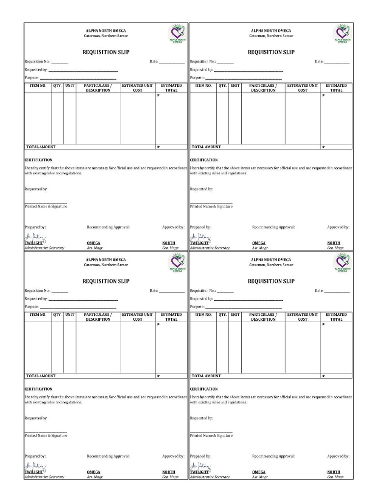 Requisition Slip | PDF