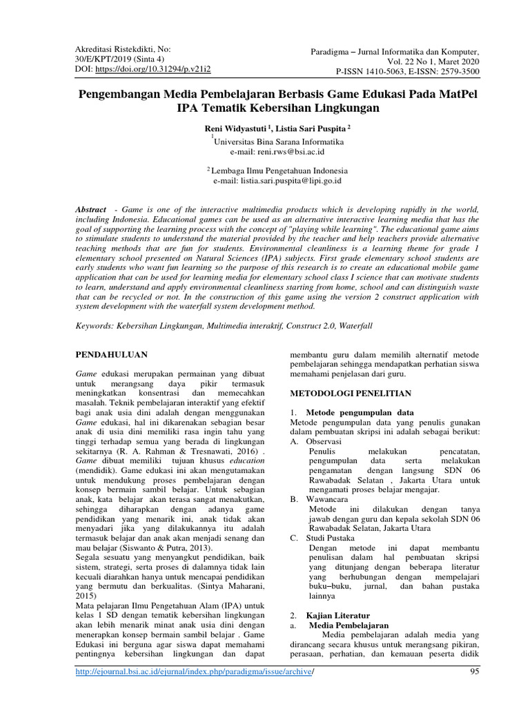 Pengembangan Media Pembelajaran Berbasis Edukasi Mapel IPA | PDF