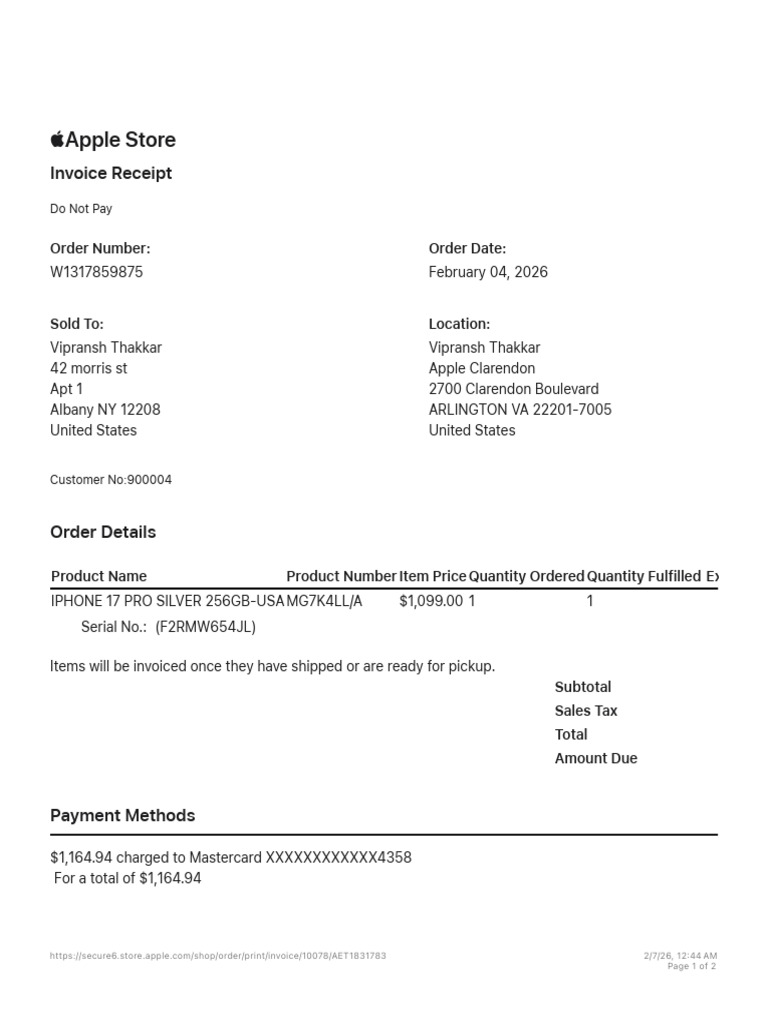 View Duplicate Invoice - Apple | PDF | Invoice | Receipt