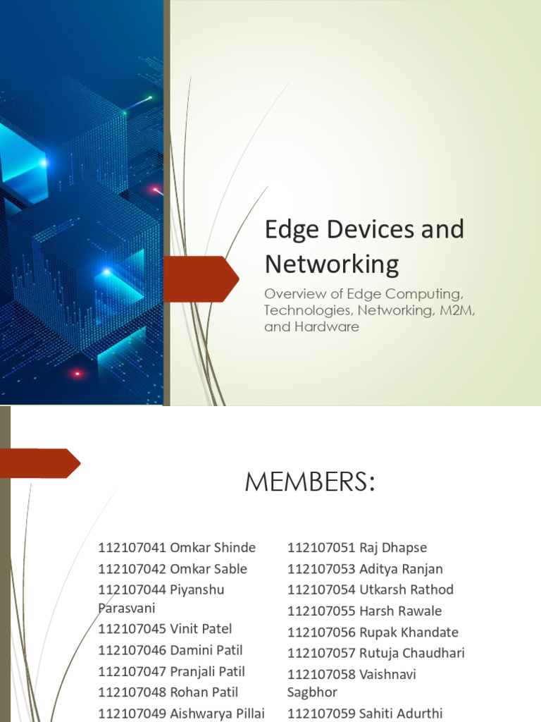 Edge Devices and Networking Presentation 2 | PDF | Computer Network ...
