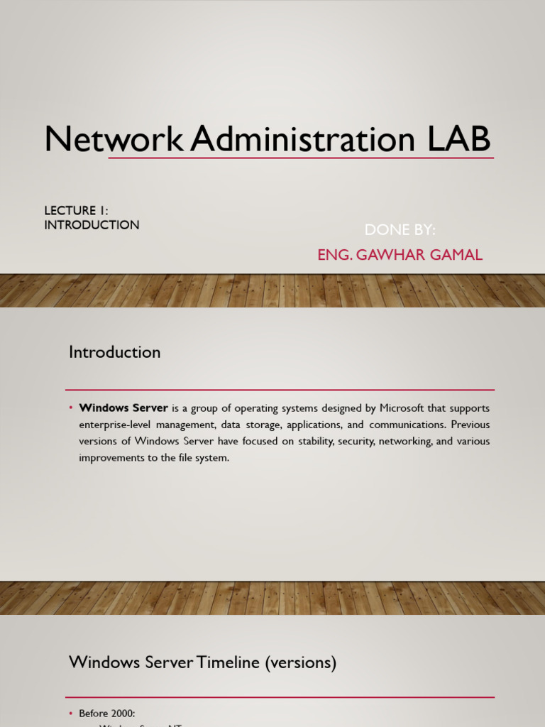 Network Administration LAB 1. Introduction | PDF | Microsoft Windows ...