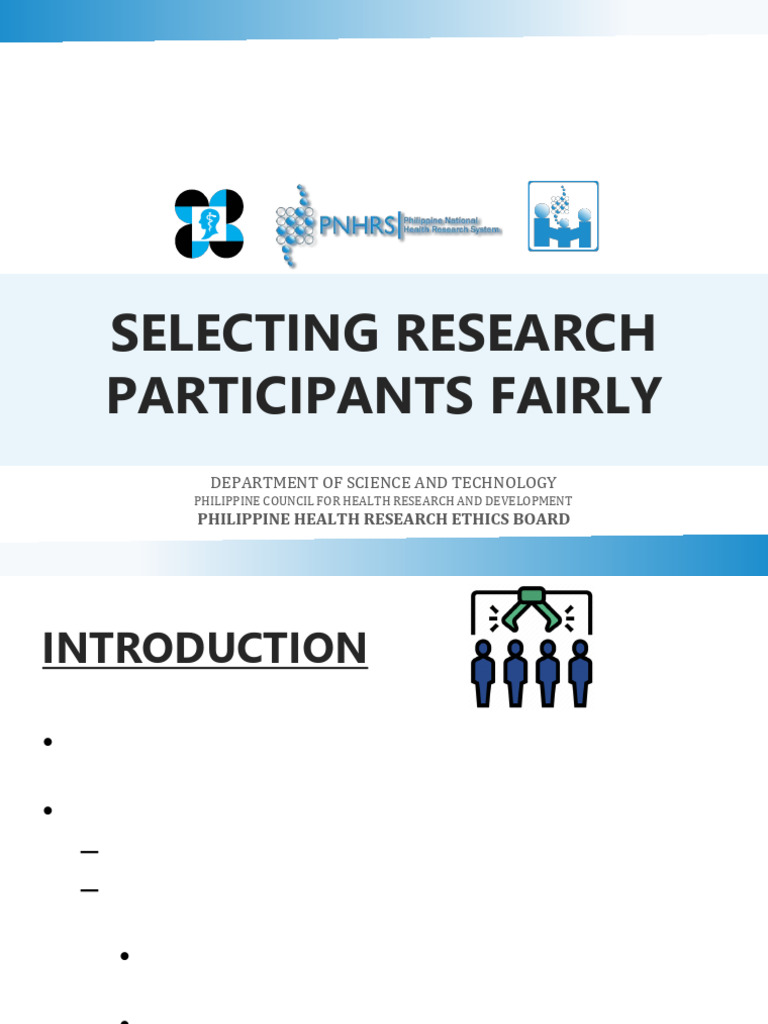 Selecting Research Participants Fairly | PDF | Sampling (Statistics ...