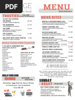 PGL Food Menu 2024-2025 Overview | PDF | Sausage | Salad