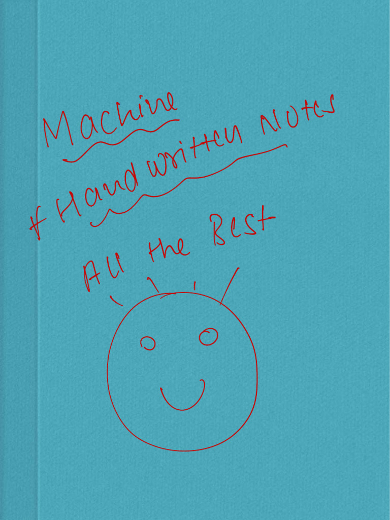 Machine Handwritten Notes | PDF