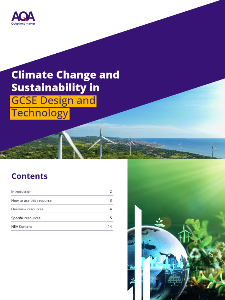 GCSE Design and Technology Climate Change Booklet | PDF | Renewable ...