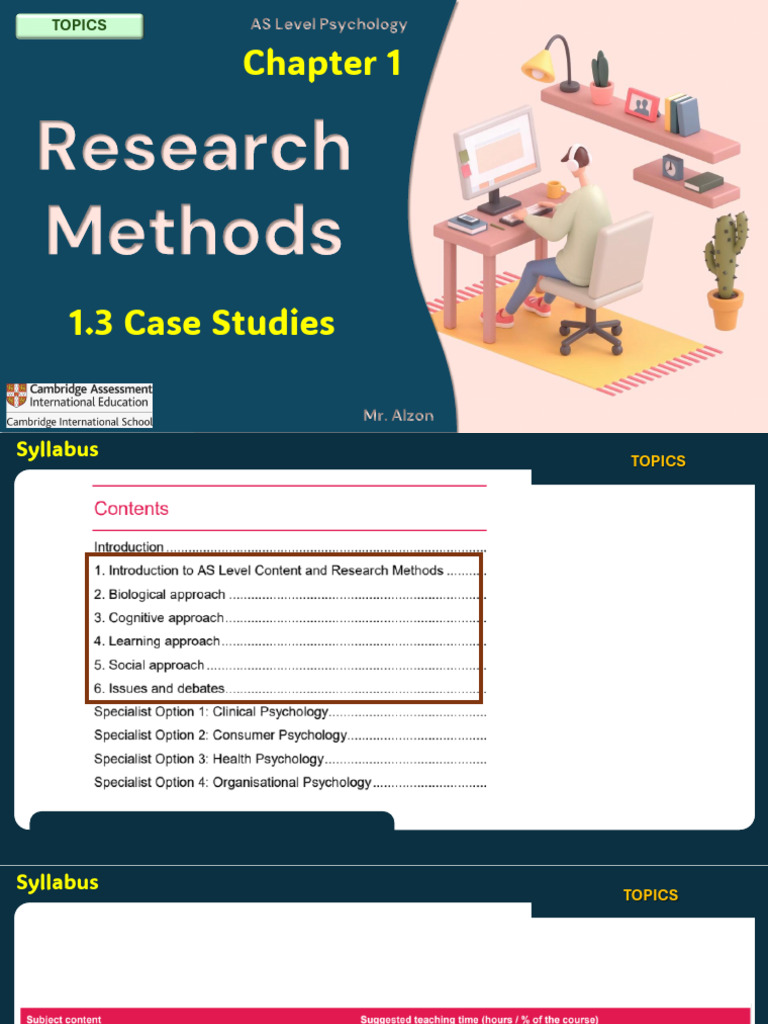 1.3 Case Studies | PDF | Methodology | Self Report Study