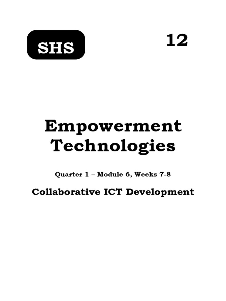 ETECH Q1 Module 6 For Week 7 8 | PDF | Educational Technology ...